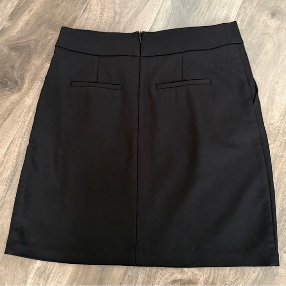 Morgan de Toi Black Mini Skirt with Button Accents - Picture 5 of 7